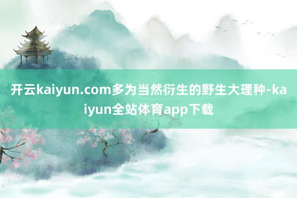 开云kaiyun.com多为当然衍生的野生大理种-kaiyun全站体育app下载