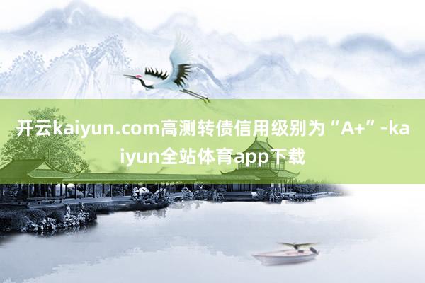 开云kaiyun.com高测转债信用级别为“A+”-kaiyun全站体育app下载